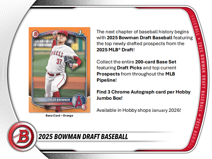 2025 Bowman Draft Baseball Hobby 8-Box Case
