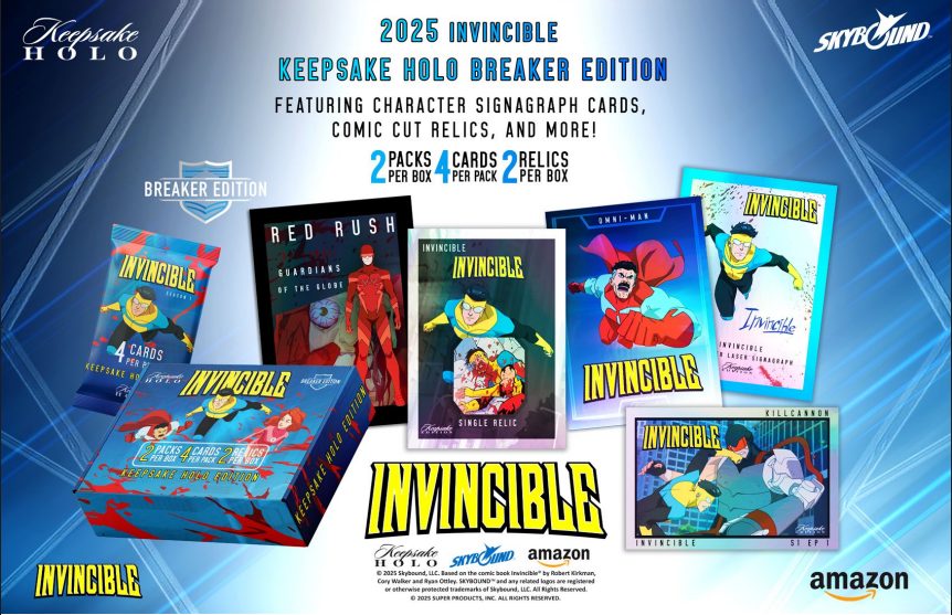 2025 Keepsake Invincible Season 1 Premiere 1st Edition Holo Breaker Edition Box