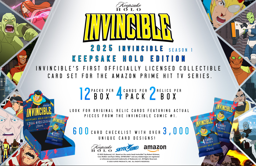 2025 Keepsake Invincible Season 1 Premiere 1st Edition Holo Edition Blaster 20-Box Case