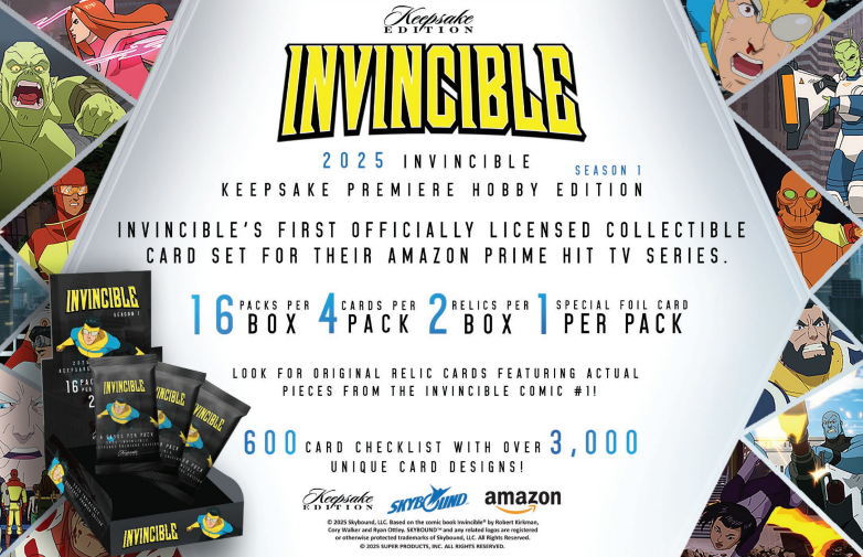 2025 Keepsake Invincible Season 1 Premiere Edition Hanger 600-Pack Case