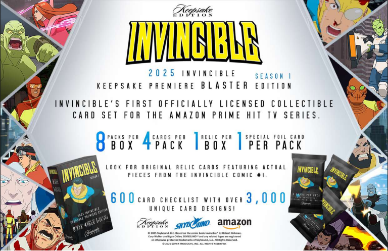 2025 Keepsake Invincible Season 1 Premiere Hanger Pack 100-Pack Box