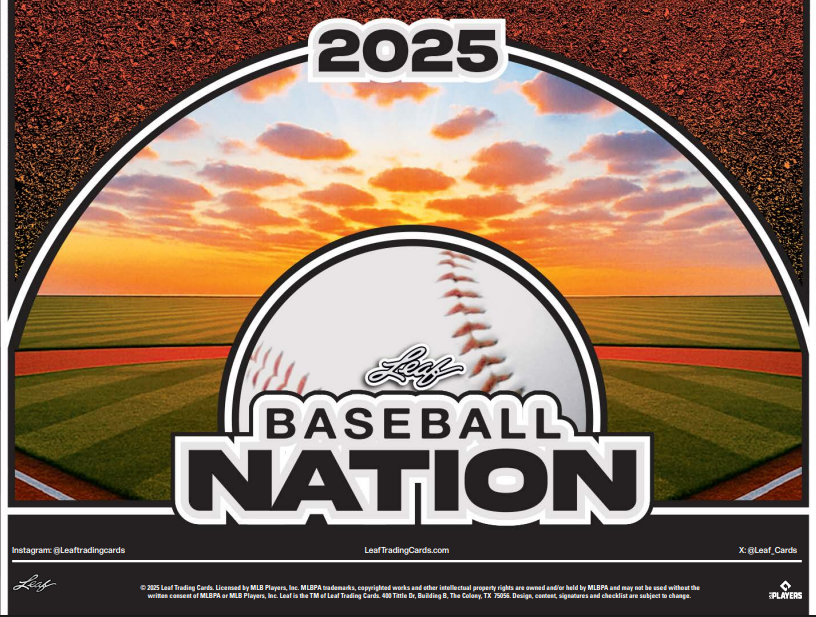 2025 Leaf Baseball Nation Hobby 12-Box Case