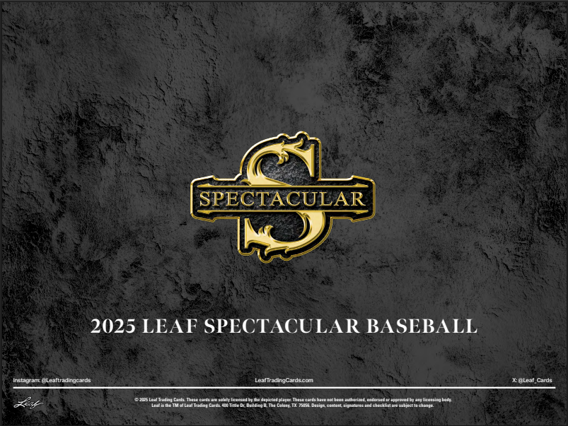 2025 Leaf Spectacular Baseball 3-Box Case