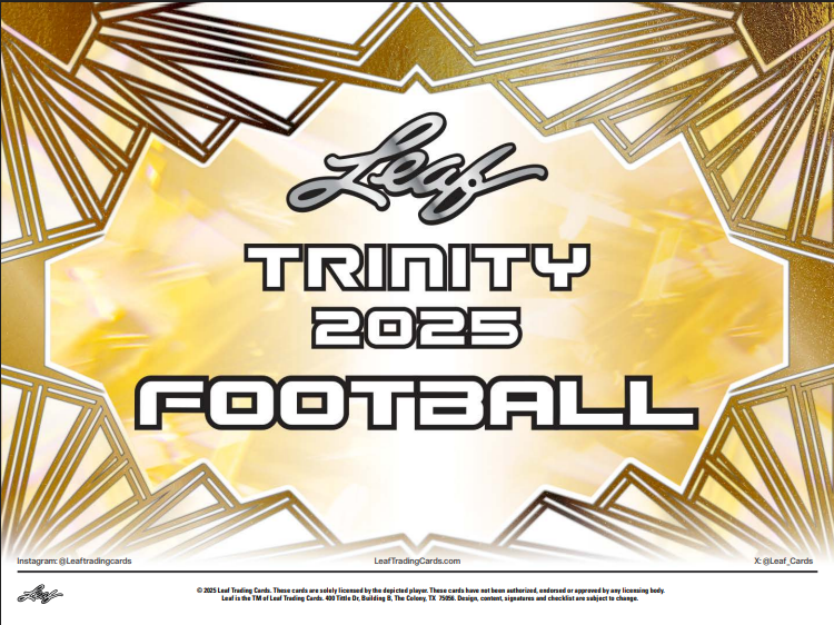 2025 Leaf Trinity Football Hobby Box