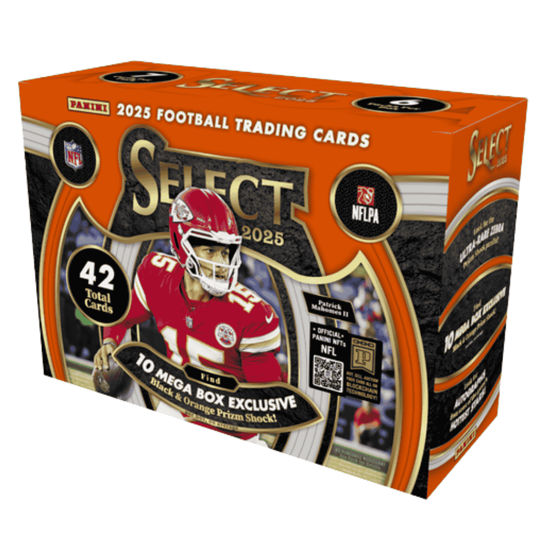 2025 Panini Select Football Hobby Mega Box (Black & Orange Prizm)