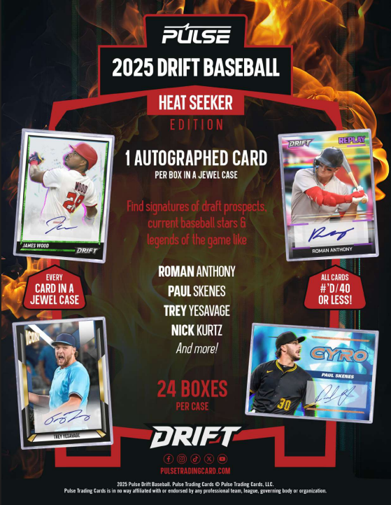 2025 Pulse Drift Baseball Heat Seeker 24-Box Case