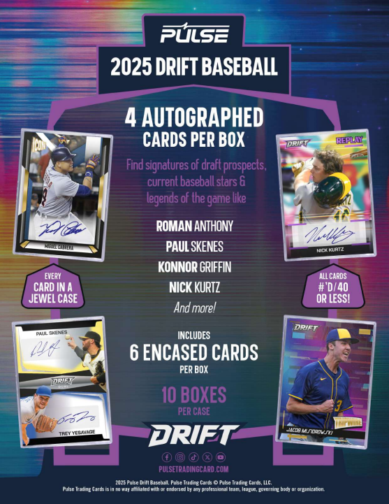 2025 Pulse Drift Baseball Hobby Box