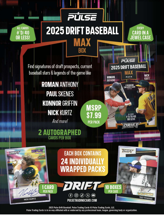 2025 Pulse Drift Max Edition Baseball 10-Box Case