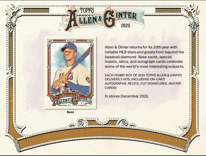 2025 Topps Allen & Ginter Baseball Hobby Pack