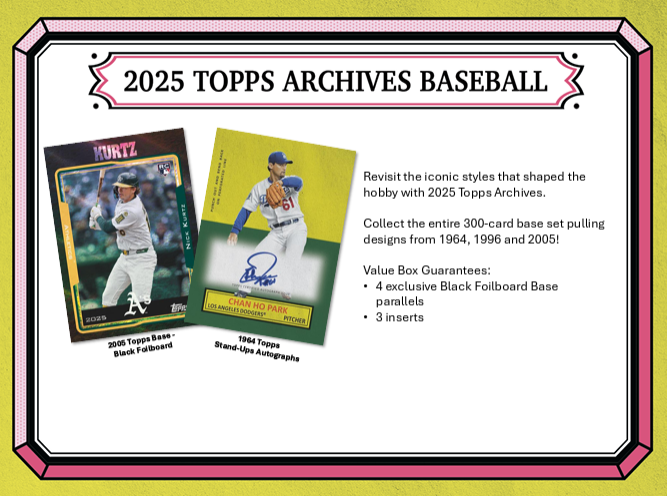 2025 Topps Archives Baseball Blaster 40-Box Case