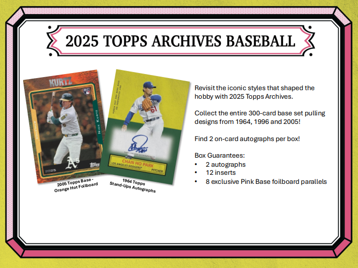 2025 Topps Archives Baseball Hobby Box