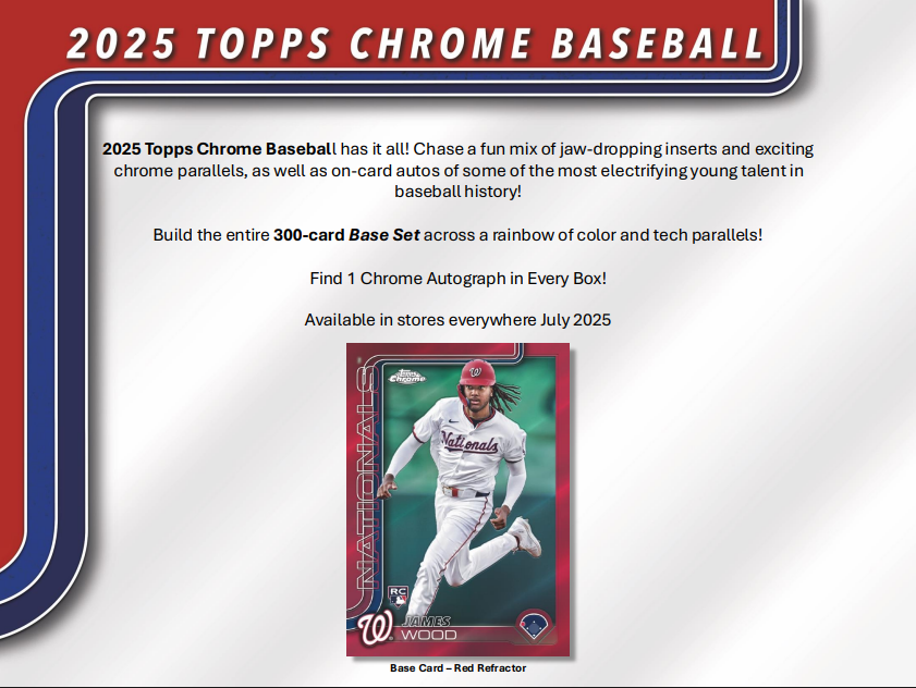 2025 Topps Chrome Baseball Jumbo Hobby Pack