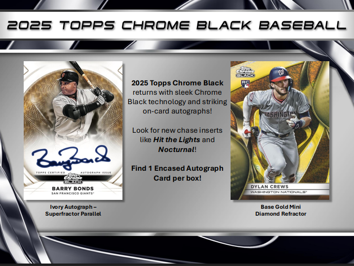 2025 Topps Chrome Black Baseball Hobby Box