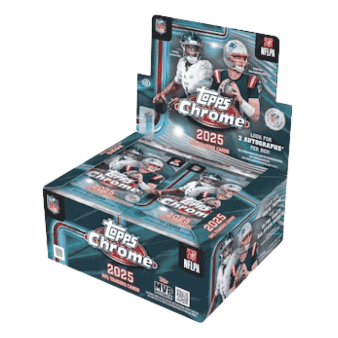 2025 Topps Chrome Football Hobby Jumbo Box - First Day Issue (FDI)