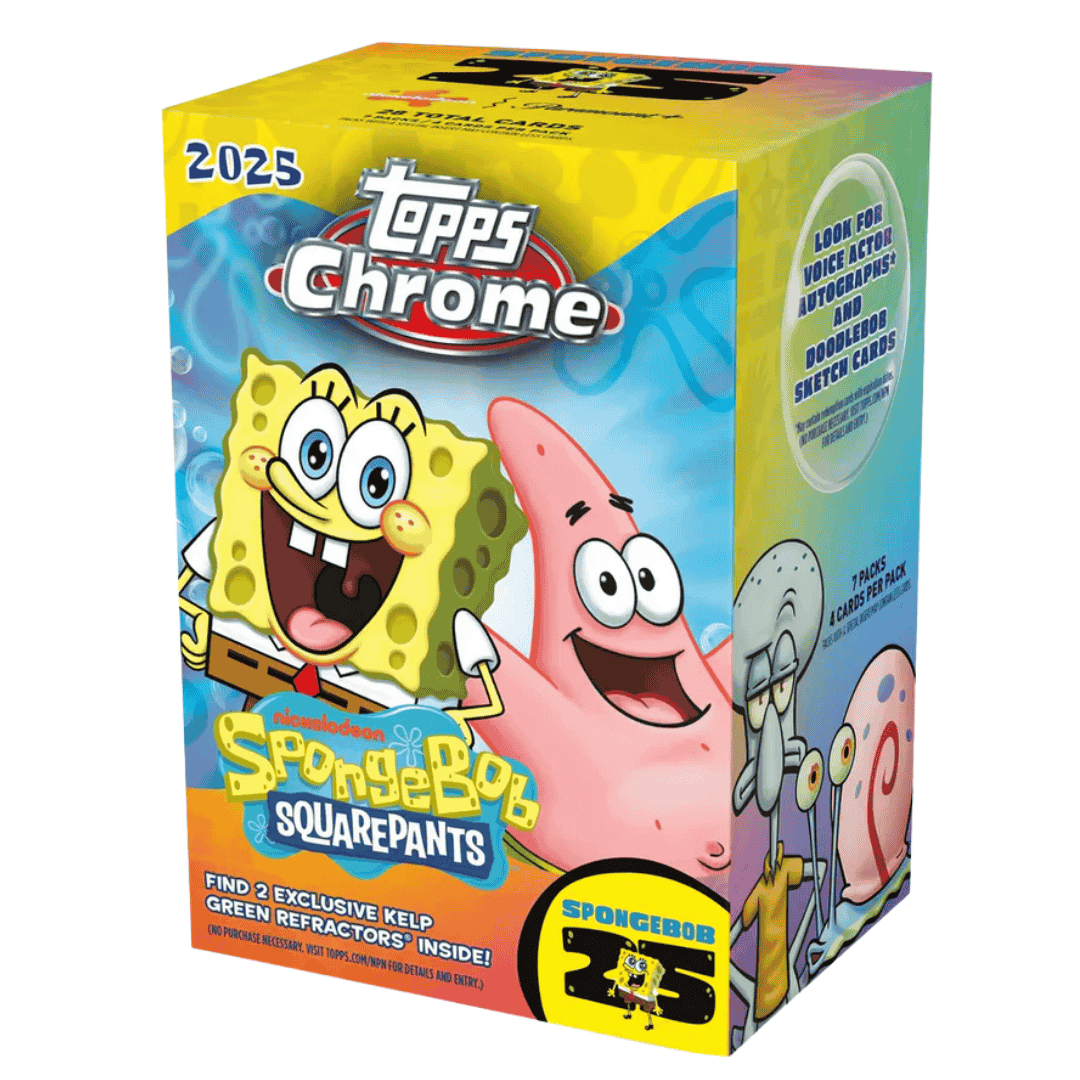 2025 Topps Chrome Spongebob Squarepants 25th Anniversary Blaster Box