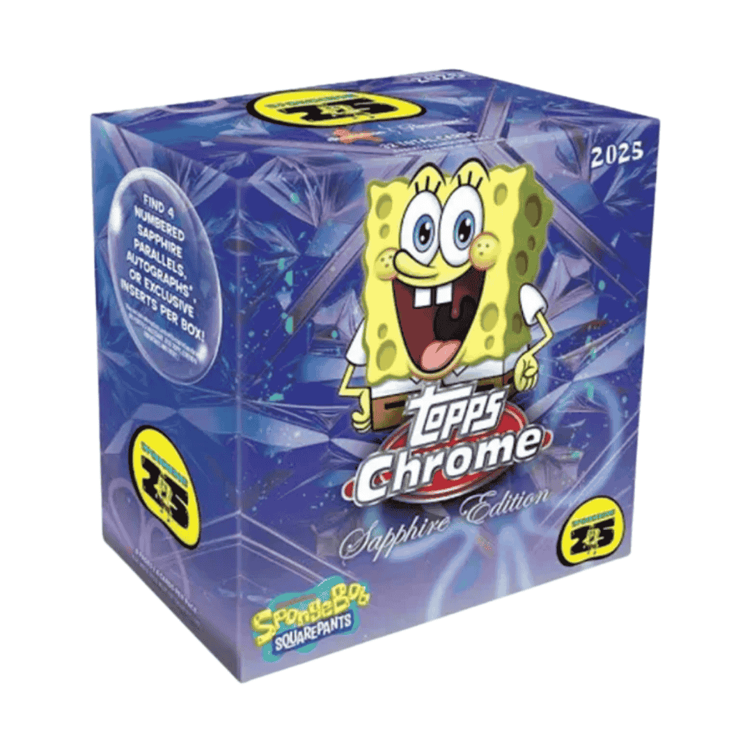 2025 Topps Chrome Spongebob Squarepants 25th Anniversary Sapphire Edition Box