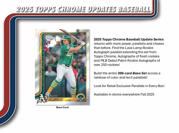 2025 Topps Chrome Update Series Baseball Blaster 40-Box Case