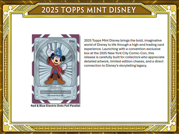 2025 Topps Disney Mint Hobby 10-Box Case