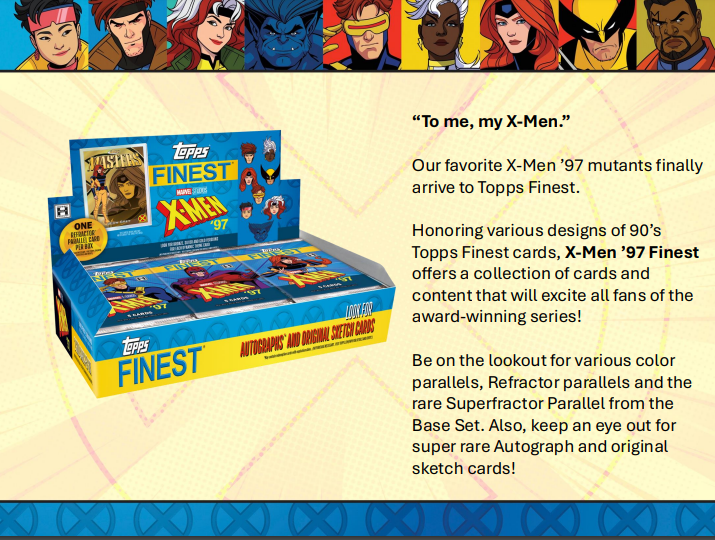 2025 Topps Finest X-Men '97 Hobby Pack