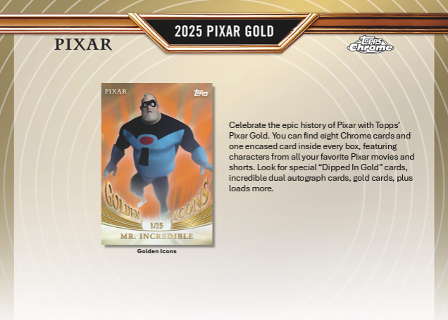 2025 Topps Pixar Gold Hobby Box