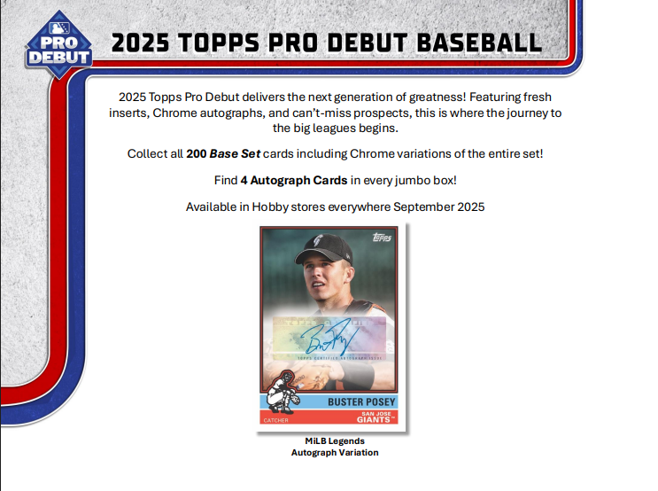  2025 Topps Pro Debut Baseball Hobby Pack