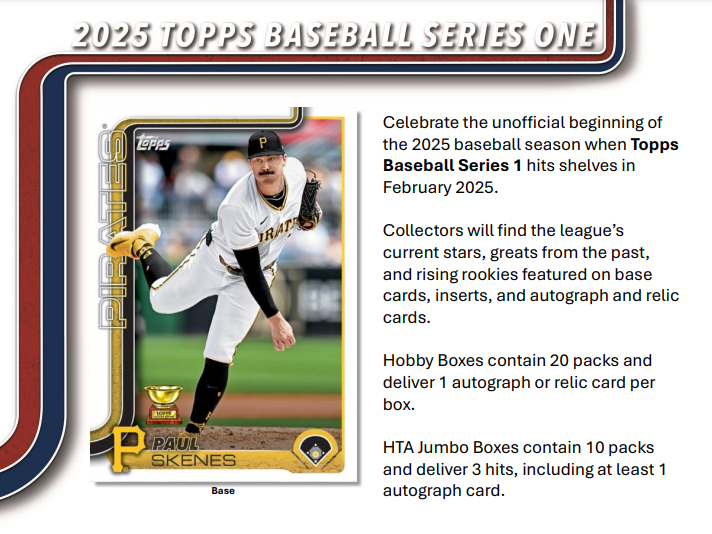 2025 Topps Series 1 Baseball Hobby Box