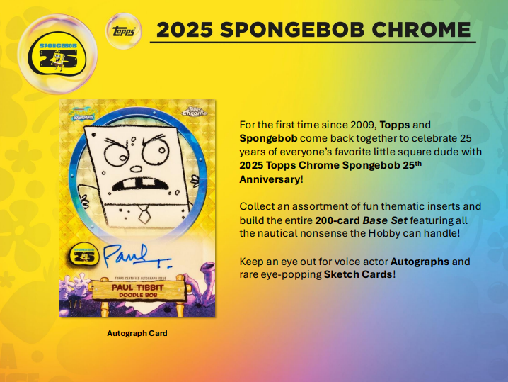 2025 Topps SpongeBob Chrome 25th Anniversary Hobby Pack
