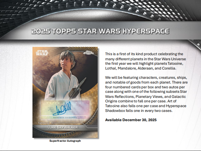 2025 Topps Star Wars Hyperspace Hobby 8-Box Case