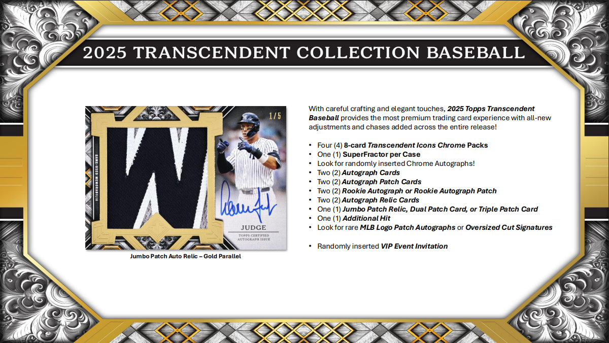 2025 Topps Transcendent Collection Baseball Hobby Case