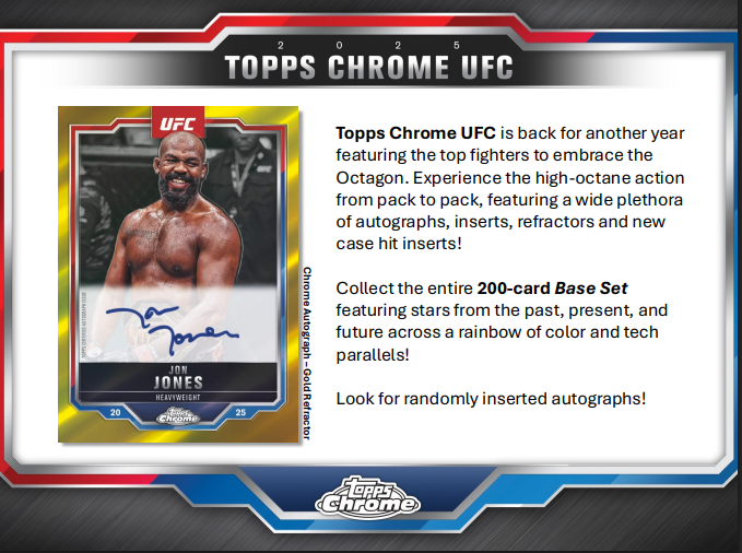 2025 Topps UFC Chrome Blaster Box