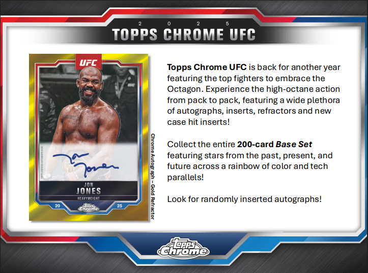 2025 Topps UFC Chrome Mega 20-Box Case