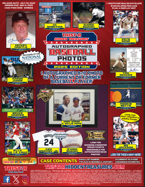 2025 Tristar Hidden Treasures Autographed Baseball Photos Edition 15-Box Case