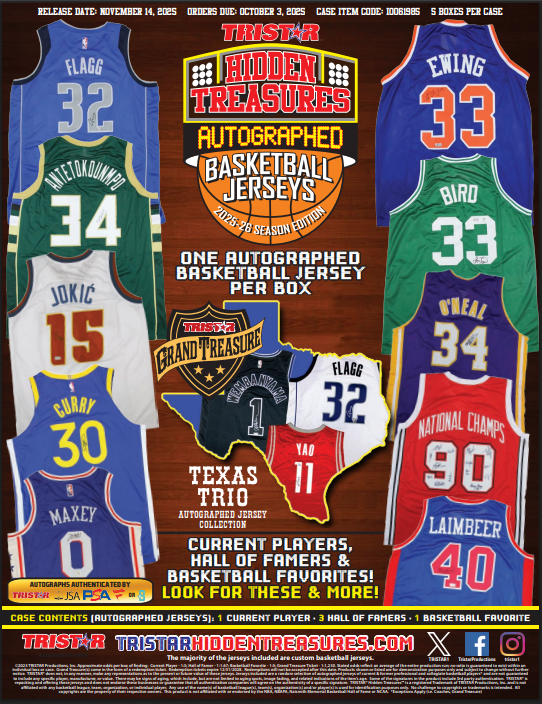 2025 Tristar Hidden Treasures Autographed Basketball Jersey Season Edition Box