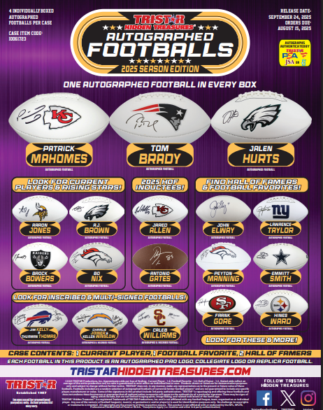 2025 Tristar Hidden Treasures Autographed Footballs Season Edition Box