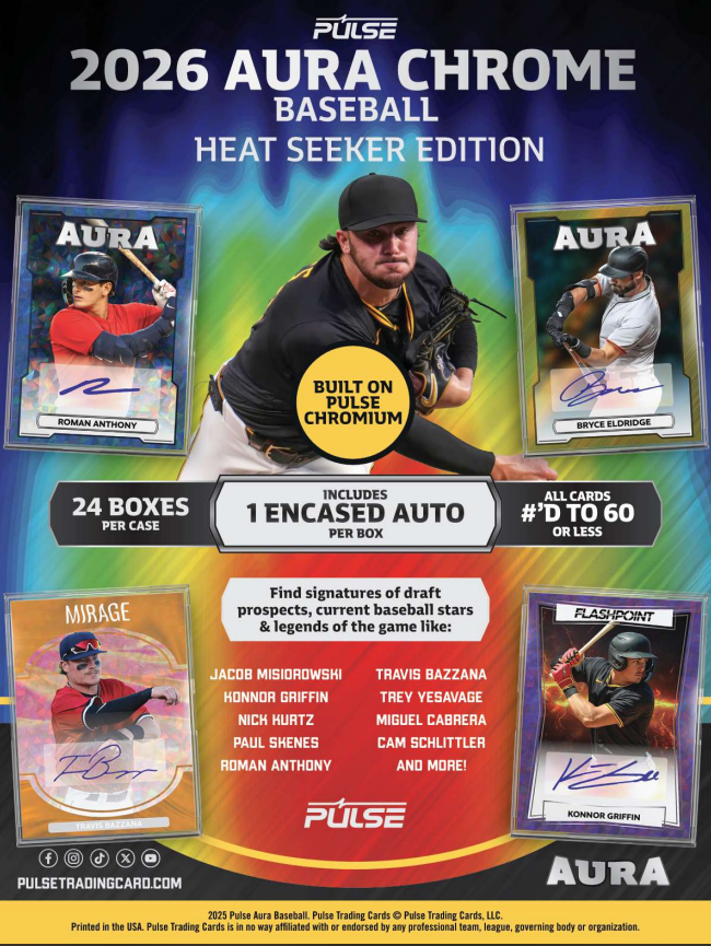2026 Pulse Aura Chrome Baseball Heat Seeker 24-Box Case