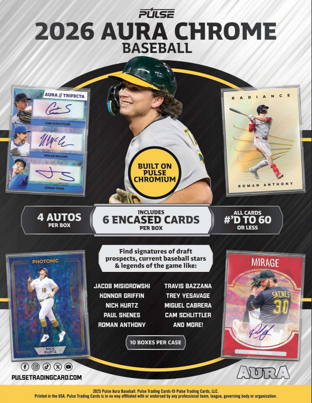 2026 Pulse Aura Chrome Baseball Hobby Box