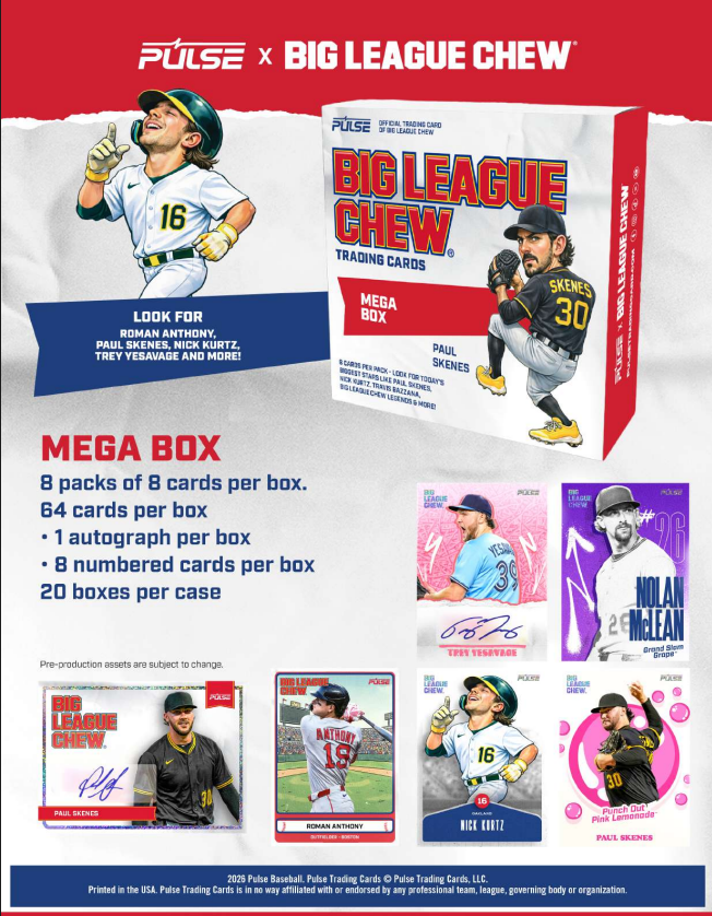 2026 Pulse x Big League Chew Baseball Mega 20-Box Case