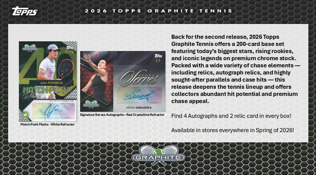 2026 Topps Graphite Tennis Hobby 12-Box Case