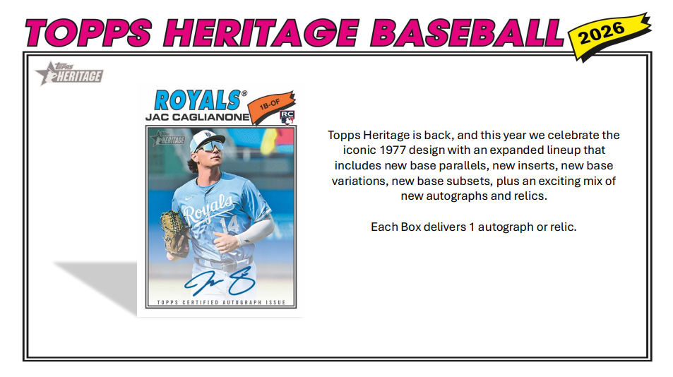  2026 Topps Heritage Baseball Hobby Pack