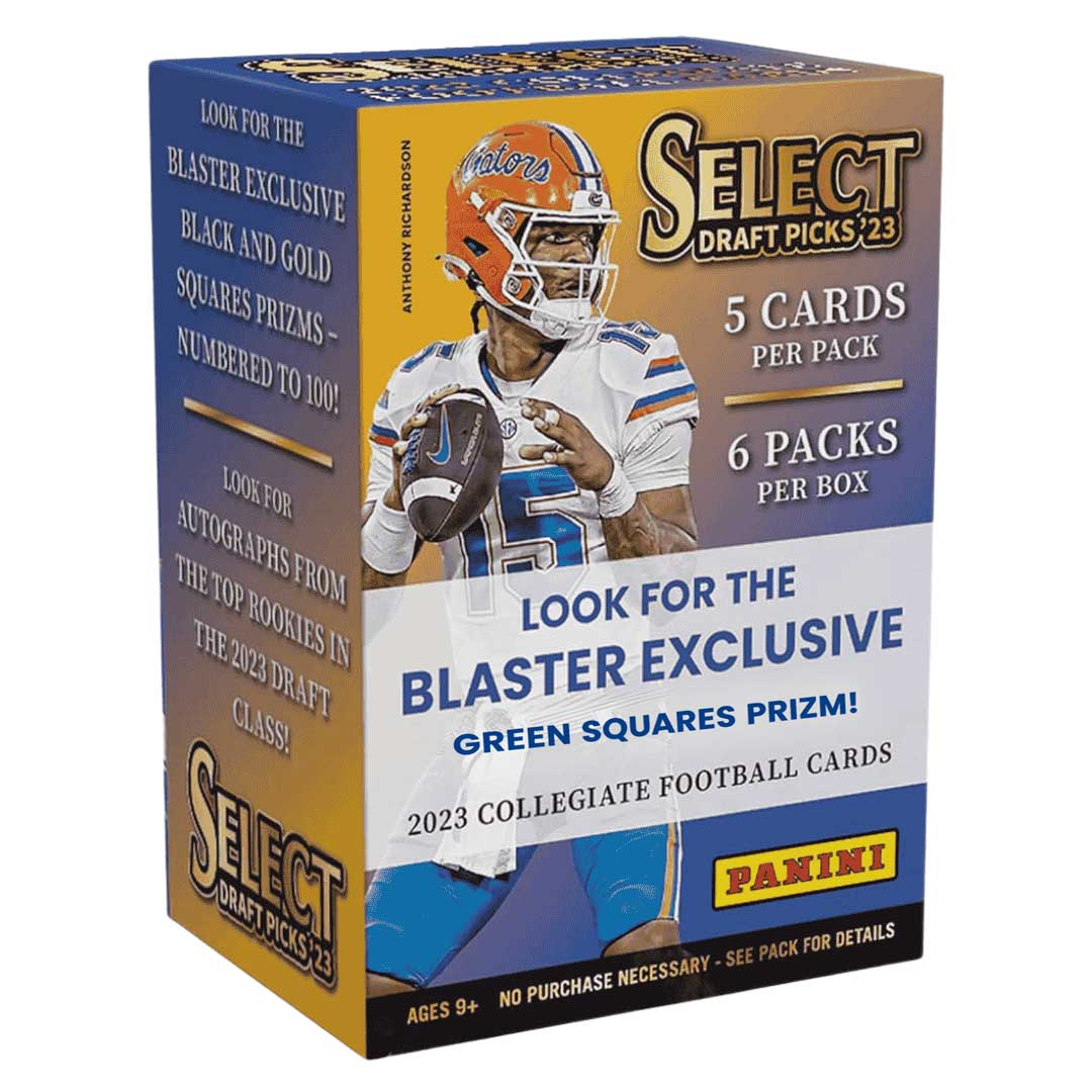 2023 Panini Select Draft Picks Football Blaster Box (Green Squares Prizm!)