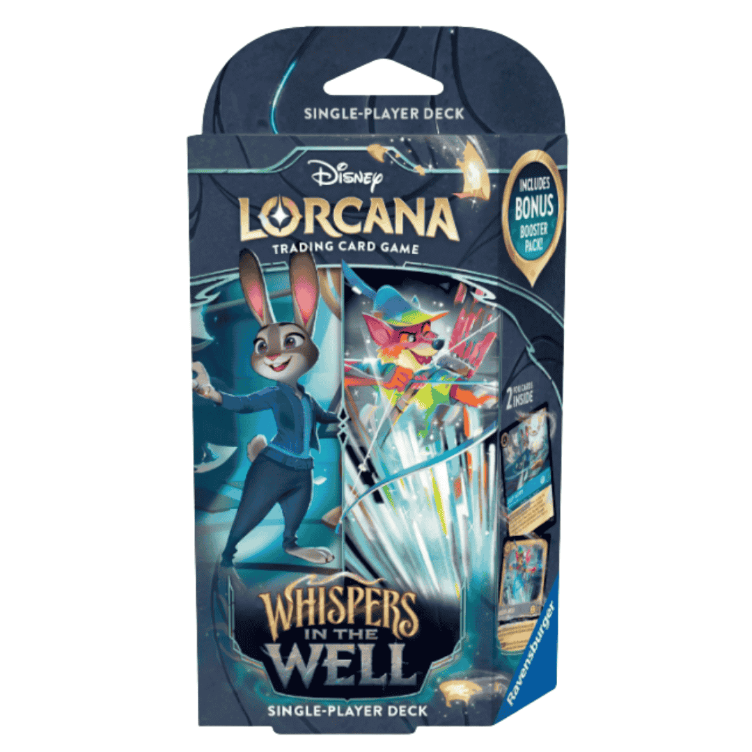  Disney Lorcana Trading Card Game Whispers in the Well Sapphire & Steel Starter Deck [Judy Hopps & Robin Hood] 