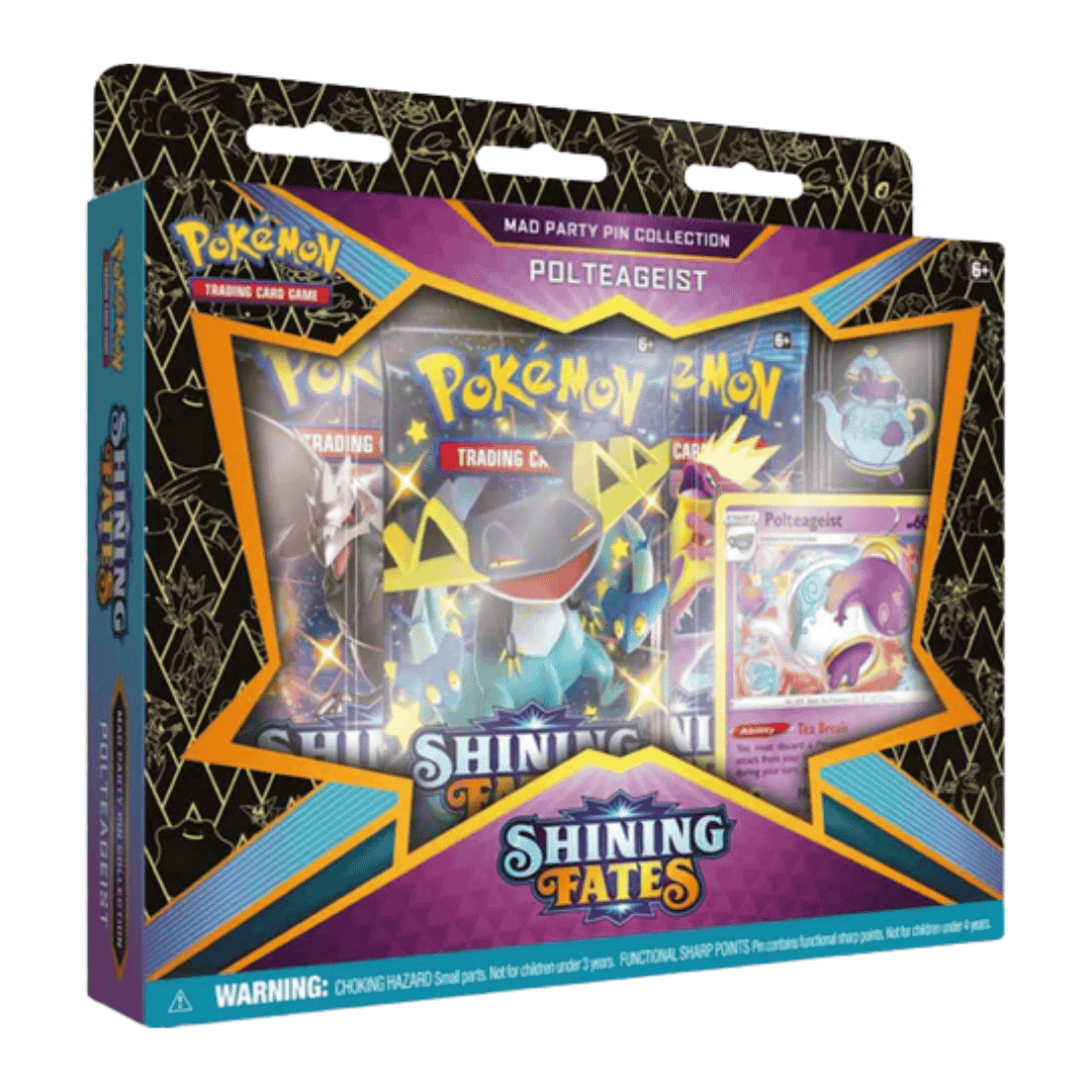 Pokemon Shining Fates Mad Party Pin Collection Box