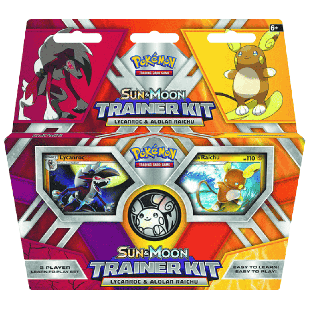 Pokemon Sun & Moon Alolan Raichu & Lycanroc Trainer Kit 