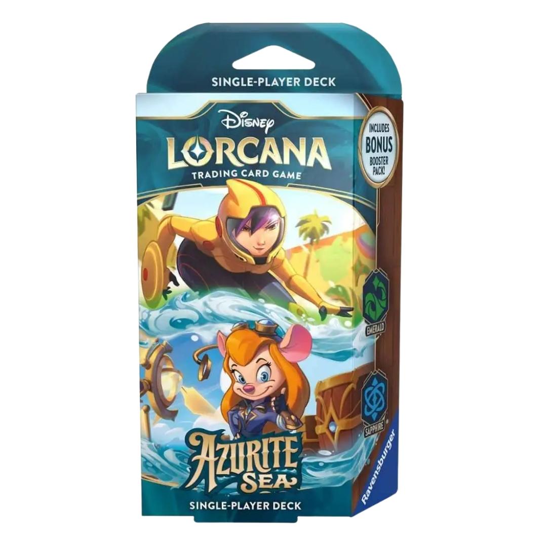 Disney Lorcana Trading Card Game Azurite Sea Emerald & Sapphire Starter Deck [60 Cards]
