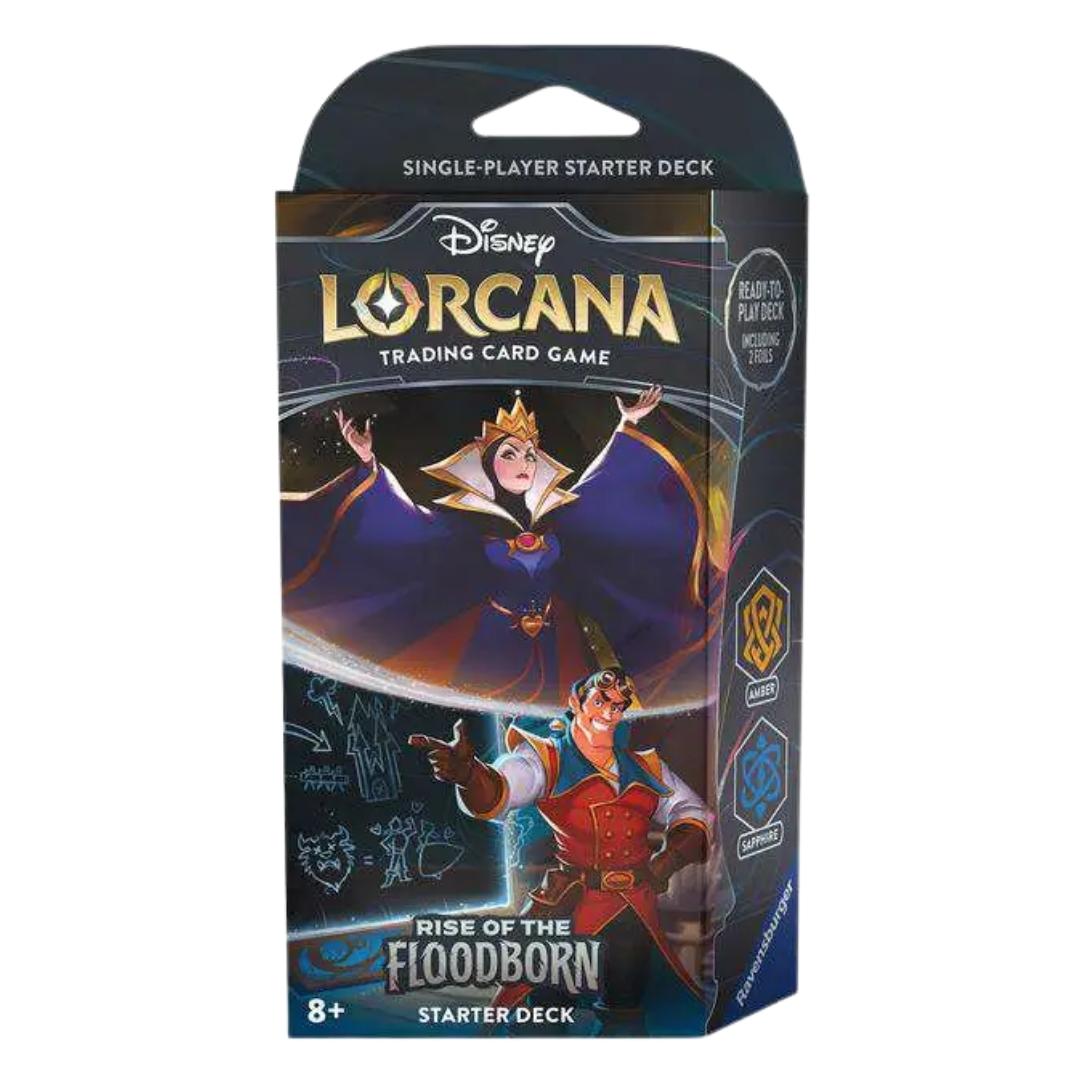 Disney Lorcana Trading Card Game Rise of the Floodborn Amber & Sapphire Starter Deck [60 Cards]