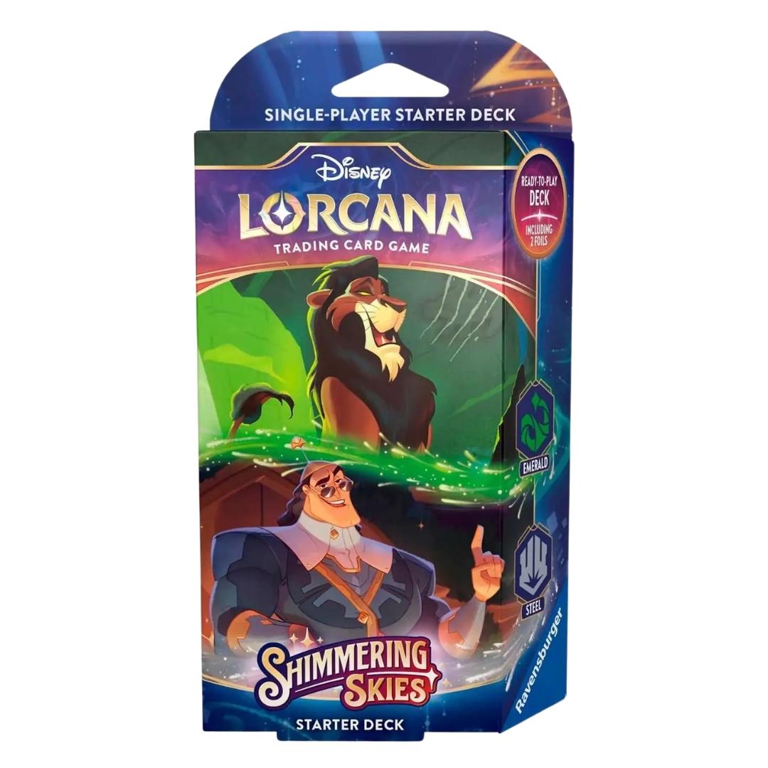 Disney Lorcana Trading Card Game Shimmering Skies Emerald & Steel Starter Deck [60 Cards]