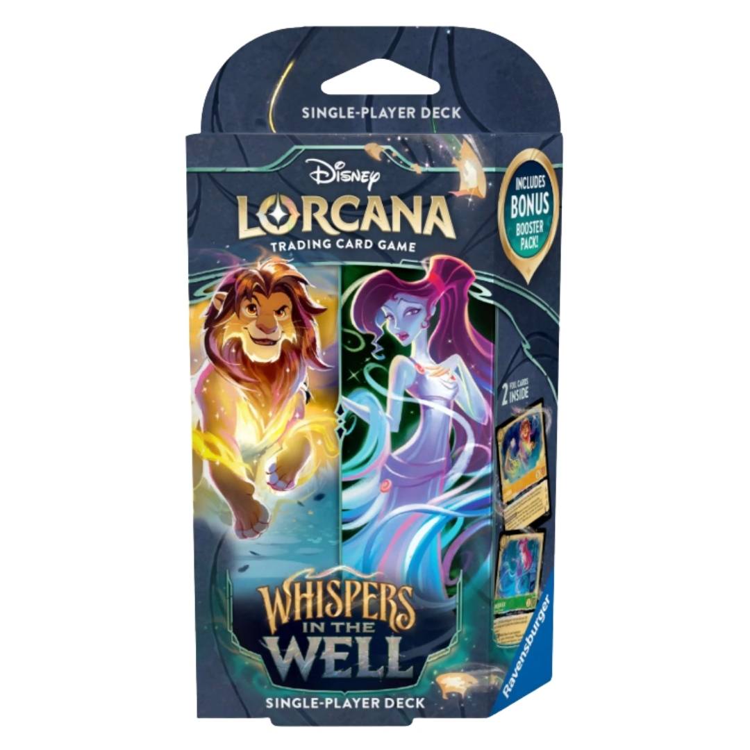  Disney Lorcana Trading Card Game Whispers in the Well Amber & Emerald Starter Deck [Simba & Megara]