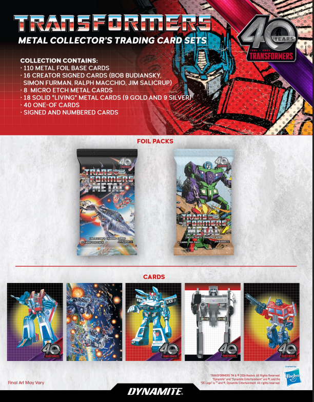 Dynamite Transformers 40th Anniversary Metal Blaster Box