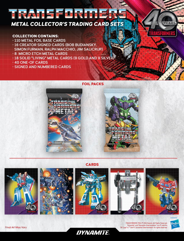 Dynamite Transformers 40th Anniversary Metal Collector's Set Box