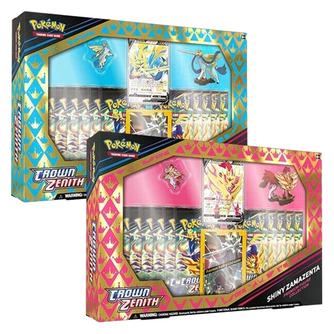 Pokemon Crown Zenith Premium Figure Collection Box - Set of 2 (Shiny Zamazenta / Shiny Zacian) 
